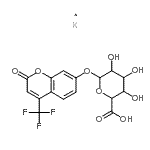CAS 登录号：143547-78-8， 钾, 3,4,5-三羟基-6-[2-氧代-4-(三氟甲基)苯并吡喃-7-基]氧基-四氢吡喃-2-羧酸