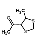 CAS 登录号：143764-29-8， 1-(5-甲基-1,3-二噻戊环-4-基)乙酮
