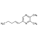 CAS 登录号：143901-63-7， 2,3-二甲基-5-[(1E)-1-戊烯-1-基]吡嗪