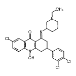 CAS 登录号：144128-42-7， (1E)-7-氯-3-(3,4-二氯苯基)-1-[(1-乙基-3-哌啶基)亚氨基]-10-羟基-1,3,4,10-四氢-9(2H)-吖啶酮