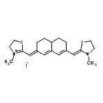 CAS 登录号：144773-56-8， 3-甲基-2-[(E)-{7-[(Z)-(3-甲基-1,3-噻唑烷-2-亚基)甲基]-4,4A,5,6-四氢-2(3H)-萘亚基}甲基]-4,5-二氢-1,3-噻唑-3-鎓碘化物