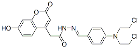 CAS#: 14522-20-4， N-[[4-[Bis(2-Chloroethyl)Amino]Phenyl]Methylideneamino]-2-(7-Hydroxy-2-Oxo-Chromen-4-Yl)Acetamide