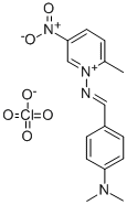 CAS 登录号：145234-93-1， N,N-二甲基-4-[(E)-(2-甲基-5-硝基吡啶-1-鎓-1-基)亚氨基甲基]苯胺高氯酸盐