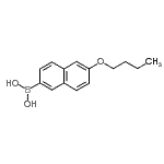 结构式 CAS# 145369-28-4, (6-丁氧基-2-萘基)硼酸