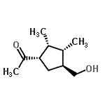 CAS 登录号：146606-73-7， 1-[(1S,2R,3S,4S)-4-(羟基甲基)-2,3-二甲基环戊基]乙酮