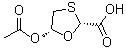 CAS 登录号：147027-05-2， (2R,5S)-5-乙酰氧基-1,3-恶噻戊环-2-羧酸