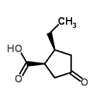CAS#: 147514-23-6， (1R,2S)-2-Ethyl-4-Oxocyclopentanecarboxylic Acid