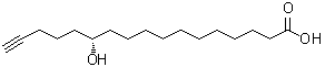 结构式 CAS# 148019-74-3, (12S)-12-羟基-16-十七碳炔酸