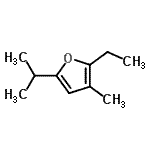 CAS 登录号：148457-07-2， 2-乙基-5-异丙基-3-甲基呋喃