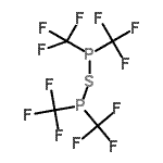 CAS 登录号：1486-20-0， 四(三氟甲基)二磷杂硫杂环己烷