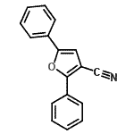 CAS 登录号：1487-08-7， 2,5-二苯基-3-糠腈