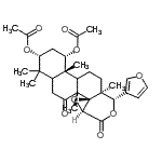 CAS 登录号：15004-51-0， (1S,3R,6aR,6bR,7aS,10R,10aS,12bS)-10-(3-呋喃基)-4,4,6A,10A,12B-五甲基-6,8-二氧代十六氢萘并[2,1-f]环氧乙烷并[d]异苯并吡喃-1,3-二基二乙酸酯