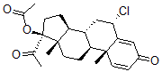 CAS 登录号：151-69-9， [(6S,8R,9S,10R,13S,14S,17R)-17-乙酰基-6-氯-10,13-二甲基-3-氧代-7,8,9,11,12,14,15,16-八氢-6H-环戊并[a]菲-17-基]乙酸酯