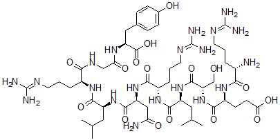 CAS 登录号：151232-75-6， N-(N-(N(2)-(N-(N(2)-(N(2)-(N-(N-(N-L-精氨酰-L-alpha-谷氨酰)-L-丝氨酰)-L-亮氨酰)-L-精氨酰)-L-天冬氨酰胺酰)-L-亮氨酰)-L-精氨酰)甘氨酰)-L-酪氨酸