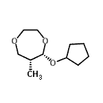 CAS 登录号：151294-13-2， (5R,6R)-5-(环戊基氧基)-6-甲基-1,4-二氧杂环庚烷