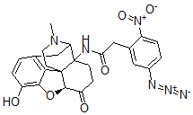 CAS 登录号：151334-31-5， 6-(5-叠氮基-2-硝基苯乙酰氨基)-14-羟基-7,8-二氢吗啡酮