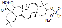 CAS#: 152013-72-4， Sodium (4aR,5R,6aR,6aS,6bR,8aR,12aR,14bS)-5-Hydroxy-2,2,6a,6b,9,9,12a-Heptamethyl-10-Sulfooxy-1,3,4,5,6,6a,7,8,8a,10,11,12,13,14b-Tetradecahydropicene-4a-Carboxylic Acid