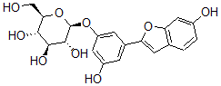 CAS#: 152041-26-4， (2S,3R,4S,5S,6R)-2-[3-Hydroxy-5-(6-Hydroxy-1-Benzofuran-2-Yl)Phenoxy]-6-(Hydroxymethyl)Oxane-3,4,5-Triol