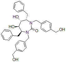 CAS#: 152344-10-0， (4S,5R,6R,7S)-5,6-Dihydroxy-1,3-Bis[[4-(Hydroxymethyl)Phenyl]Methyl]-4,7-Bis(Phenylmethyl)-1,3-Diazepan-2-One