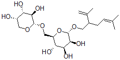 CAS 登录号：152468-89-8， (2S,3S,4S,5S,6R)-2-(5-甲基-2-丙-1-烯-2-基己-4-烯氧基)-6-[[(2S,3R,4S,5S)-3,4,5-三羟基四氢吡喃-2-基]氧基甲基]四氢吡喃-3,4,5-三醇