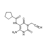 CAS#: 152529-71-0， N-[6-Amino-2,4-Dioxo-3-(2-Propyn-1-Yl)-1,2,3,4-Tetrahydro-5-Pyrimidinyl]Cyclopentanecarboxamide