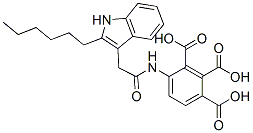 CAS#: 152842-64-3， 4-[3-[2-(Dihexylamino)-2-Oxoethyl]-2-(4-Fluorophenyl)Indole-1-Carbonyl]Phthalic Acid
