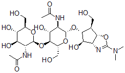 CAS#: 153322-50-0， N-[(2R,3R,4R,5S,6R)-2-[[(3aR,4R,5R,6S,6aS)-2-Dimethylamino-4-Hydroxy-6-(Hydroxymethyl)-4,5,6,6a-Tetrahydro-3aH-Cyclopenta[d][1,3]Oxazol-5-Yl]Oxy]-5-[(2S,3R,4R,5S,6R)-3-Acetamido-4,5-Dihydroxy-6-(Hydroxymethyl)Oxan-2-Yl]Oxy-4-Hydroxy-6-(Hydroxymethyl)Oxan-3-Yl]Acetamide