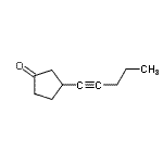 CAS 登录号：153461-70-2， 3-(1-戊炔-1-基)环戊酮