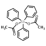 结构式 CAS# 1538-62-1, 二乙酰氧基(三苯基)锑烷