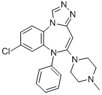 CAS 登录号：153901-53-2， 8-氯-5-(4-甲基哌嗪-1-基)-6-苯基-[1,2,4]三唑并[4,3-a][1,5]苯并二氮杂卓