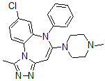 CAS#: 153901-56-5， 8-Chloro-1-Methyl-5-(4-Methylpiperazin-1-Yl)-6-Phenyl-[1,2,4]Triazolo[4,3-a][1,5]Benzodiazepine