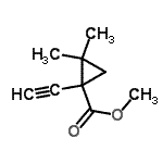 CAS 登录号：153943-63-6， 甲基1-乙炔基-2,2-二甲基环丙烷羧酸酯