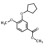 CAS#: 154464-24-1， Methyl 3-(Cyclopentyloxy)-4-Methoxybenzoate