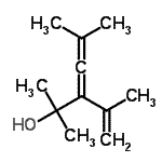 CAS 登录号：15448-75-6， 3-异丙烯基-2,5-二甲基-3,4-己二烯-2-醇