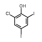 CAS 登录号：15459-49-1， 2-氯-4,6-二碘苯酚