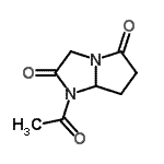 CAS 登录号：154670-35-6， 1-乙酰基二氢-1H-吡咯并[1,2-a]咪唑-2,5(3H,6H)-二酮