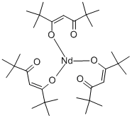 结构式 CAS# 15492-47-4, (OC-6-11)-三(2,2,6,6-四甲基-3,5-庚烷二酮)-钕