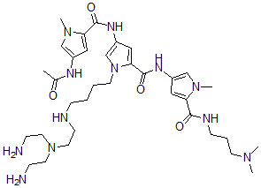 CAS#: 155056-06-7， 4-[(4-Acetamido-1-Methylpyrrole-2-Carbonyl)Amino]-1-[4-[2-(Bis(2-Aminoethyl)Amino)Ethylamino]Butyl]-N-[5-(3-Dimethylaminopropylcarbamoyl)-1-Methylpyrrol-3-Yl]Pyrrole-2-Carboxamide