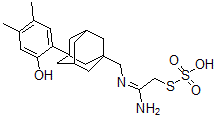 CAS#: 155622-18-7， 1-[[(1-Amino-2-Sulfosulfanylethylidene)Amino]Methyl]-3-(2-Hydroxy-4,5-Dimethylphenyl)Adamantane