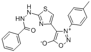 CAS 登录号：155811-73-7， N-[[4-[4-(4-甲基苯基)-2-氧代-5H-1,2,4-恶二唑-2-鎓-3-基]-1,3-噻唑-2-基]亚氨基]苯甲酰胺