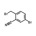 结构式 CAS# 156001-53-5, 5-溴-2-(溴甲基)苯甲腈