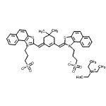 CAS#: 156054-66-9， N,N-Diethylethanaminium 3-[(2Z)-2-{[(3E)-5,5-dimethyl-3-{[1-(3-sulfonatopropyl)naphtho[1,2-d][1,3]thiazol-1-ium-2-yl]methylene}-1-cyclohexen-1-yl]methylene}naphtho[1,2-d][1,3]thiazol-1(2H)-yl]-1-propanesulfonate