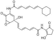 CAS#: 156317-47-4， (2E,4E,6E)-7-[4-[[(2E,4E,6E)-7-Cyclohexylhepta-2,4,6-Trienoyl]Amino]-2-Hydroxy-5-Oxo-7-Oxabicyclo[4.1.0]Hept-3-En-2-Yl]-N-(2-Hydroxy-5-Oxo-1-Cyclopentenyl)Hepta-2,4,6-Trienamide