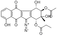 CAS#: 156429-14-0， (1R,2S,3R,4S)-3-Acetyloxy-11-Diazonio-2,4,10-Trihydroxy-2-Methyl-9-Oxo-1-Propanoyloxy-3,4-Dihydro-1H-Benzo[b]Fluoren-5-Olate