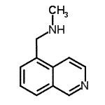 结构式 CAS# 157610-84-9, 1-(5-异喹啉基)-N-甲基甲胺