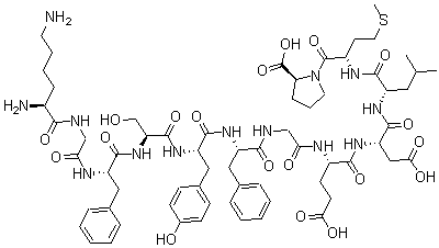 CAS#: 157877-99-1， L-Lysylglycyl-L-Phenylalanyl-L-Seryl-L-Tyrosyl-L-Phenylalanylglycyl-L-alpha-Glutamyl-L-alpha-Aspartyl-L-Leucyl-L-Methionyl-L-Proline