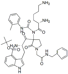 CAS#: 157973-91-6， Tert-Butyl N-[(2S)-1-[[(2S)-2-[[(3R)-1-[(2S)-1-Amino-1-Oxo-3-Phenylpropan-2-Yl]-5-Oxopyrrolidin-3-Yl]Amino]-6-[(2-Methylphenyl)Carbamoylamino]Hexanoyl]Amino]-3-(1H-Indol-3-Yl)-1-Oxopropan-2-Yl]Carbamate