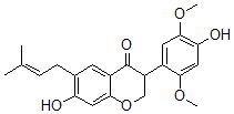 CAS#: 157999-01-4， 7-Hydroxy-3-(4-Hydroxy-2,5-Dimethoxyphenyl)-6-(3-Methylbut-2-Enyl)Chroman-4-One