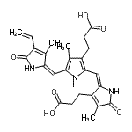 CAS#: 158598-18-6， 3-[(2E)-2-({3-(2-Carboxyethyl)-4-Methyl-5-[(E)-(3-Methyl-5-Oxo-4-Vinyl-1,5-Dihydro-2H-Pyrrol-2-Ylidene)Methyl]-1H-Pyrrol-2-Yl}Methylene)-4-Methyl-5-Oxo-2,5-Dihydro-1H-Pyrrol-3-Yl]Propanoic Acid