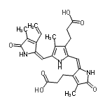 CAS 登录号：158649-79-7， 3-[(2E)-2-({3-(2-羧基乙基)-4-甲基-5-[(E)-(4-甲基-5-氧代-3-乙烯基-1,5-二氢-2H-吡咯-2-亚基)甲基]-1H-吡咯-2-基}亚甲基)-4-甲基-5-氧代-2,5-二氢-1H-吡咯-3-基]丙酸